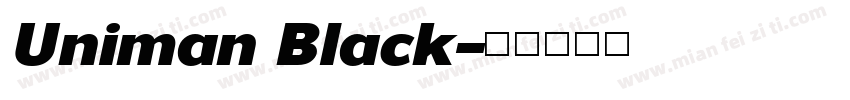 Uniman Black字体转换